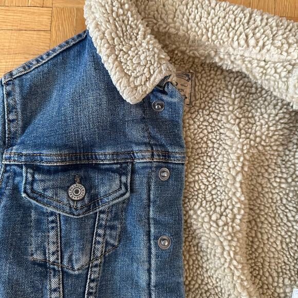 Ralph Lauren Kids Fleece-Lined Trucker Jacket USA Flag Size 3T - Picture 7 of 8